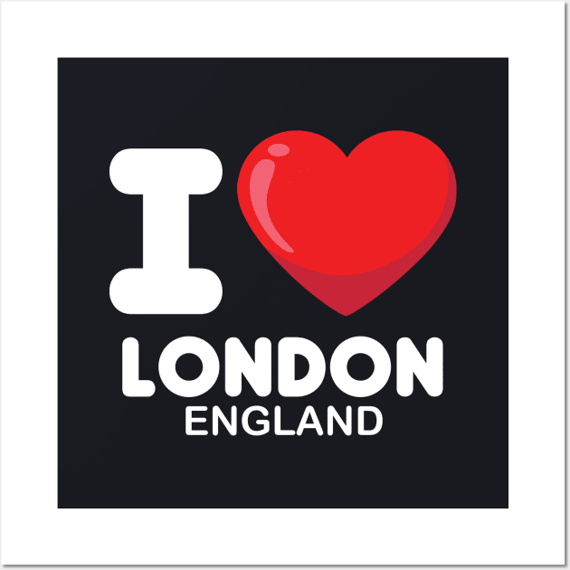 i love london england Wall Art by ThyShirtProject - Affiliate